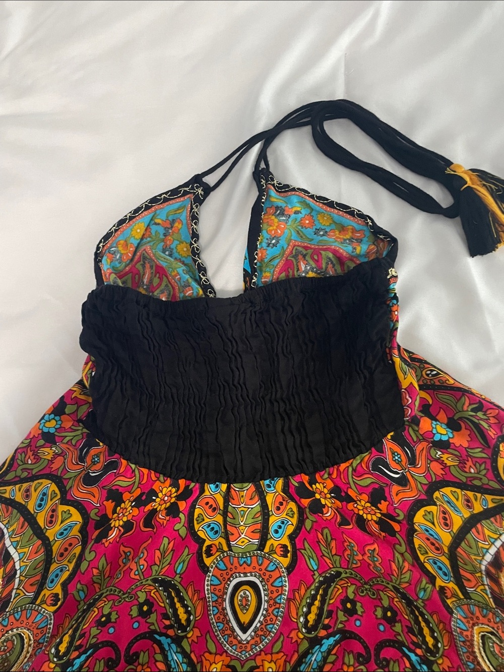 Colorful Halter Boho Dress - Picture 3 of 5
